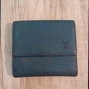 LOUIS VUITTON VINTAGE BLUE EPI LEATHER PORTE MONNAIE BILLETS WALLET  SP0926